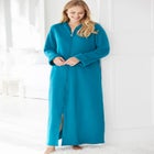 Long Hooded Fleece Sweatshirt Robe image number null