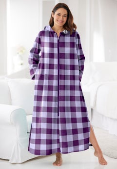 Long Hooded Fleece Sweatshirt Robe