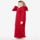 Long Hooded Fleece Sweatshirt Robe image number null