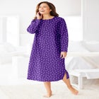 Long-Sleeve Henley Print Sleepshirt image number 0