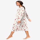 Long-Sleeve Henley Print Sleepshirt  image number null
