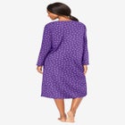 Long-Sleeve Henley Print Sleepshirt  image number null