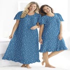 Short Floral Print Cotton Gown image number null