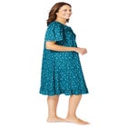 Short Floral Print Cotton Gown image number null