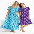 Short Floral Print Cotton Gown image number 7