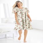 Short Floral Print Cotton Gown image number 4