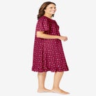 Short Floral Print Cotton Gown image number null