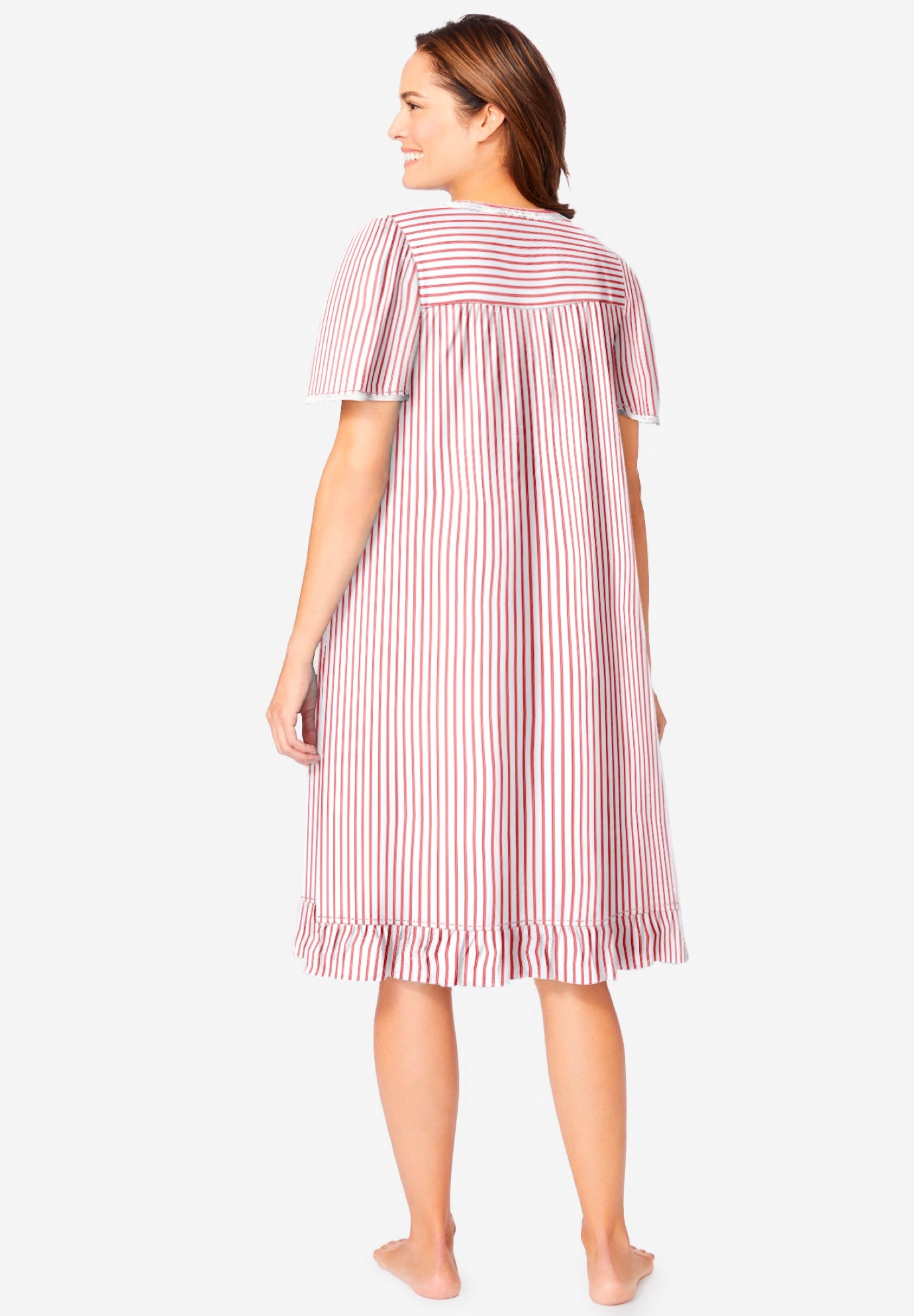 Short Floral Print Cotton Gown image number 1