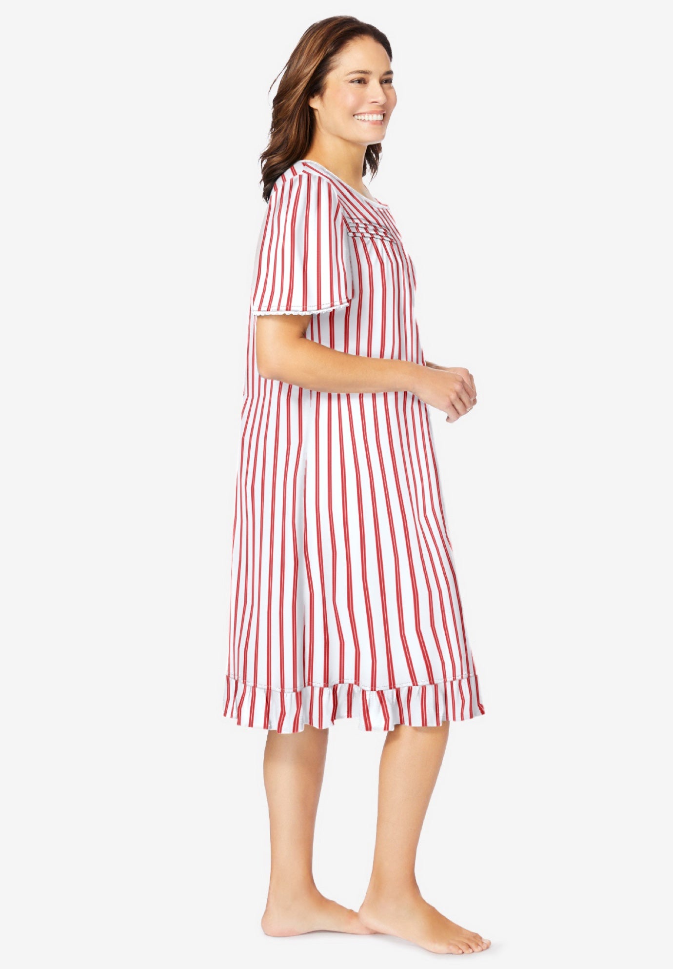 Short Floral Print Cotton Gown image number 2