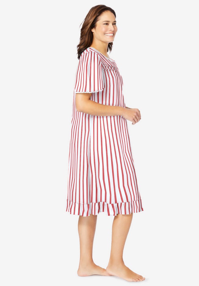 Short Floral Print Cotton Gown image number 2