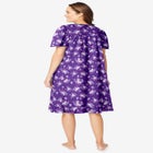 Short Floral Print Cotton Gown image number null