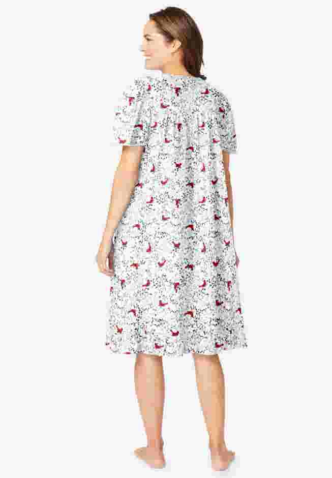 Short Floral Print Cotton Gown image number 1