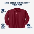 Long-Sleeve Shrink-Less&trade; Cotton Polo Shirt image number null