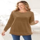 Plush Velour Tunic Sweatshirt image number null