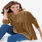 Plush Velour Tunic Sweatshirt image number null