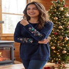 Plush Velour Tunic Sweatshirt image number 0