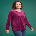 Plush Velour Tunic Sweatshirt image number 0