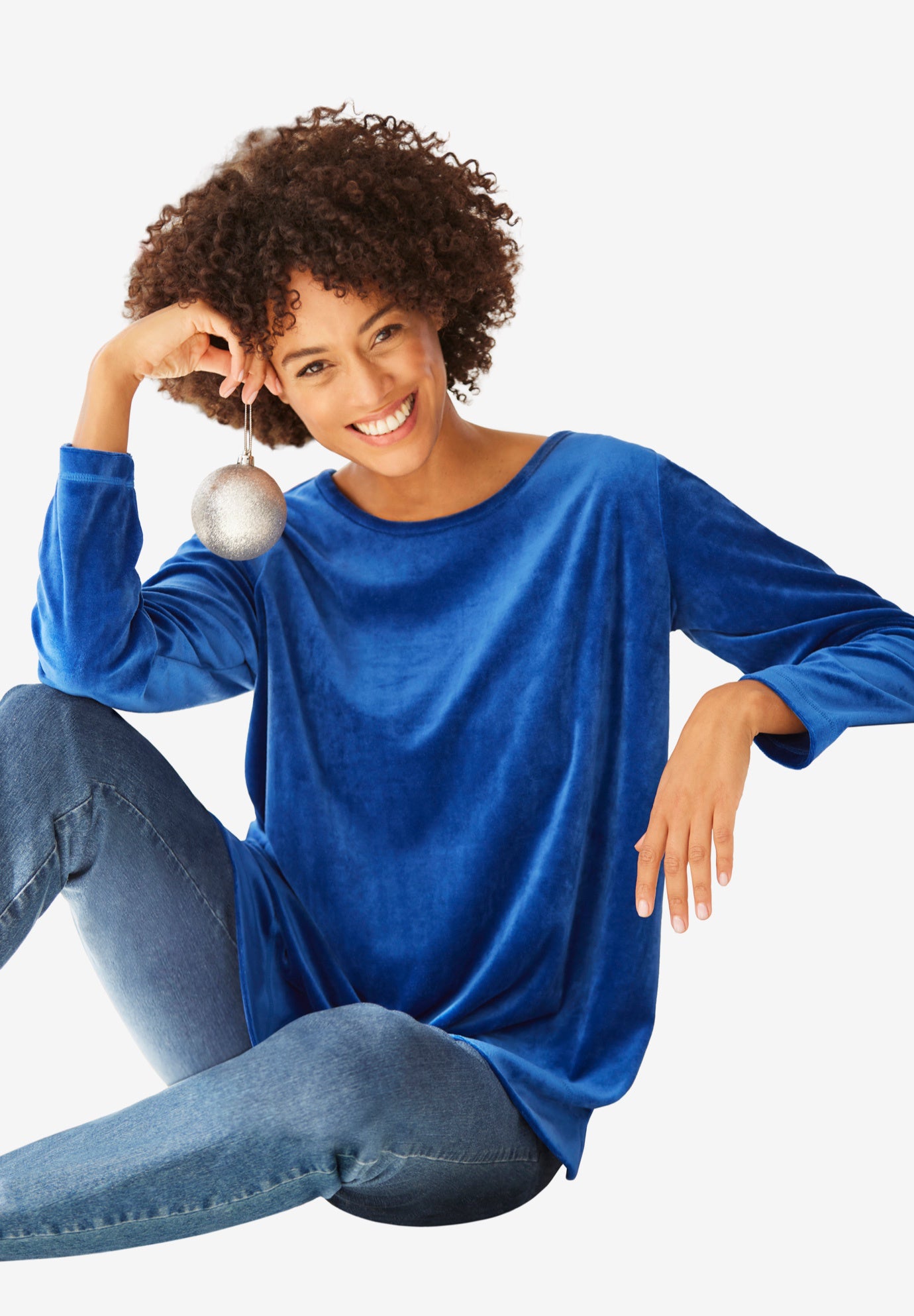 Plush Velour Tunic Sweatshirt image number 0