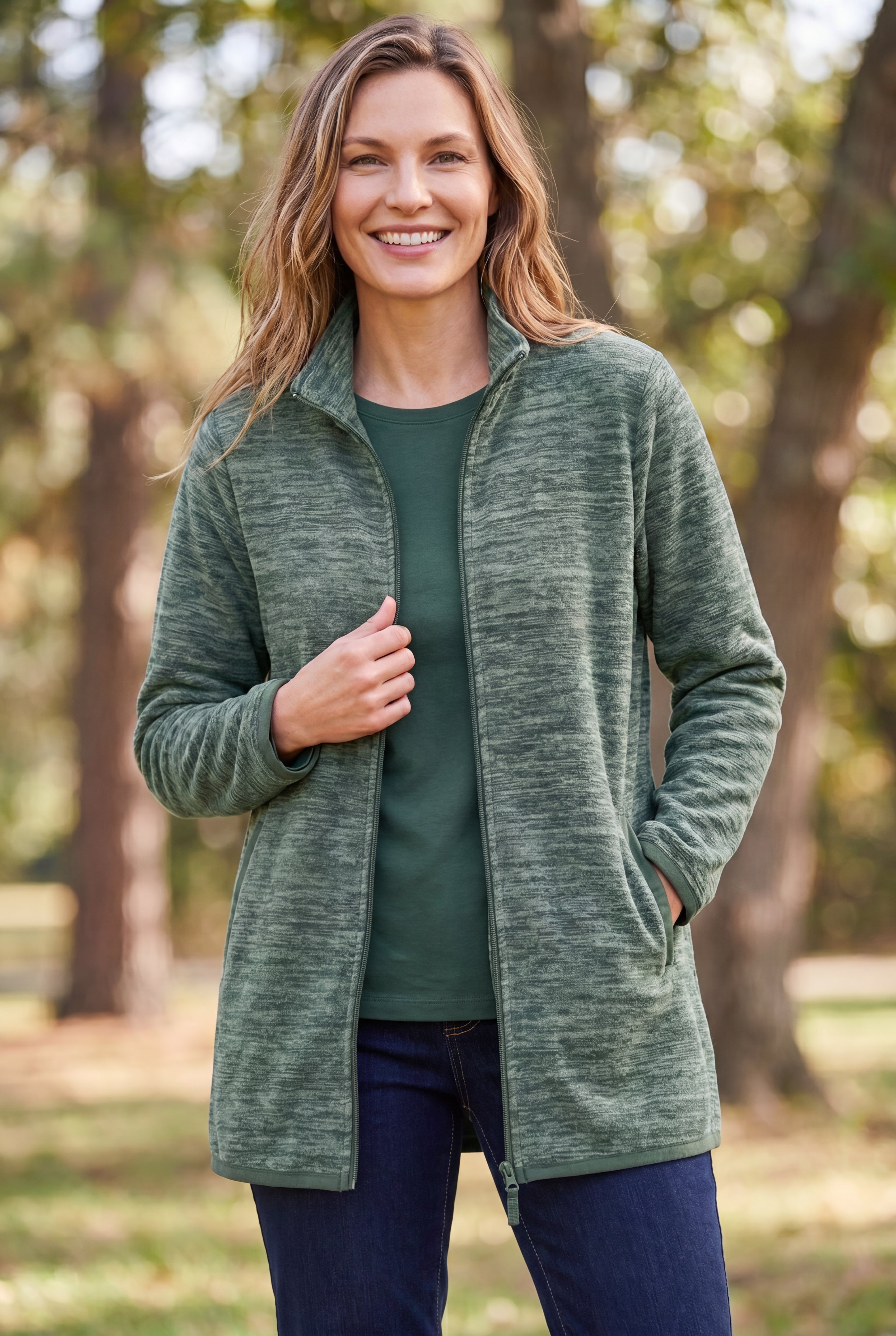 Zip-Front Microfleece Jacket image number 0