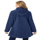 Hooded A-Line Fleece Coat image number null