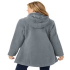 Hooded A-Line Fleece Coat image number null