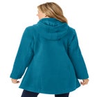 Hooded A-Line Fleece Coat image number null