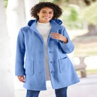 Hooded A-Line Fleece Coat image number 0