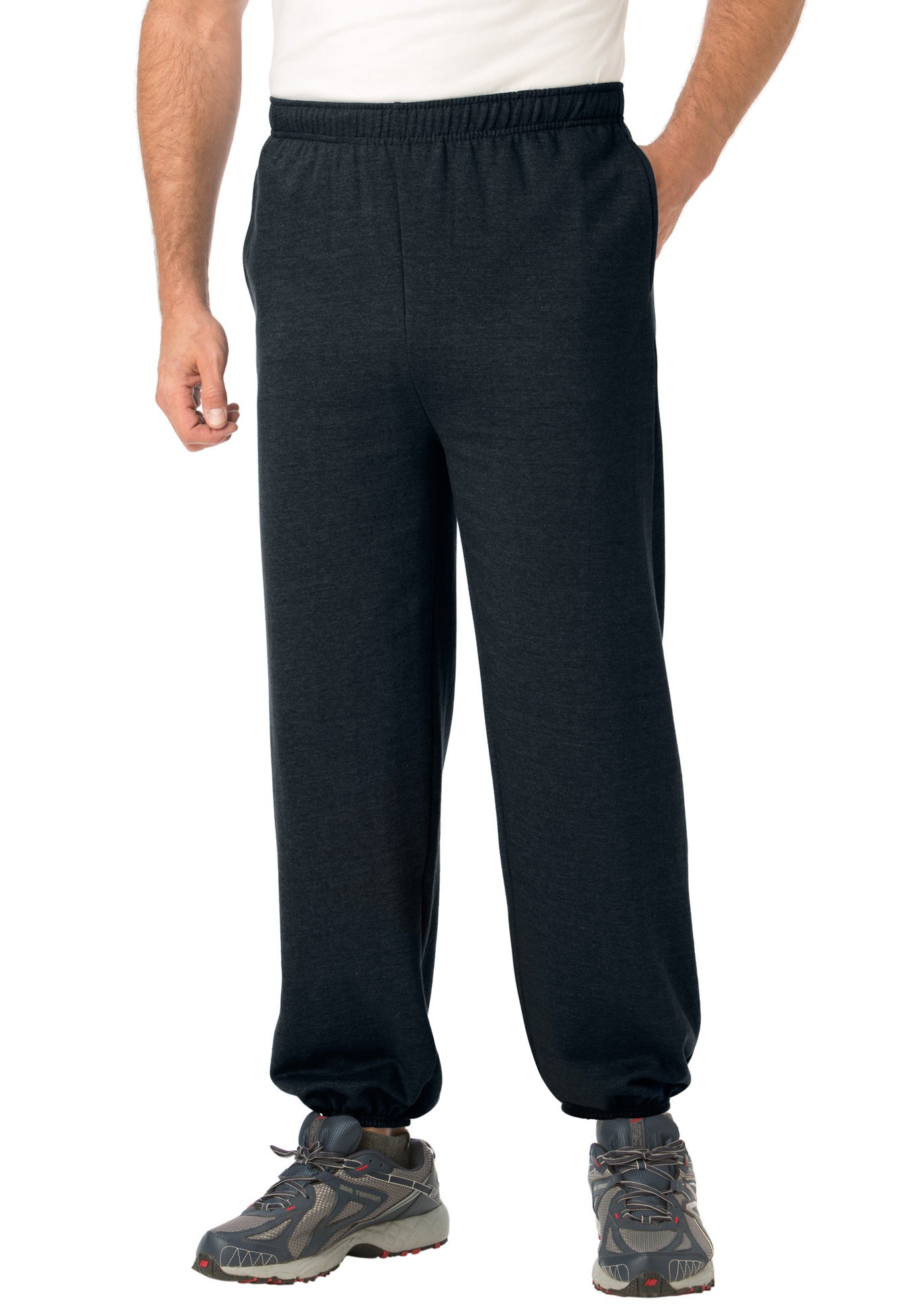 Fleece Elastic Cuff Sweatpants Woman Within