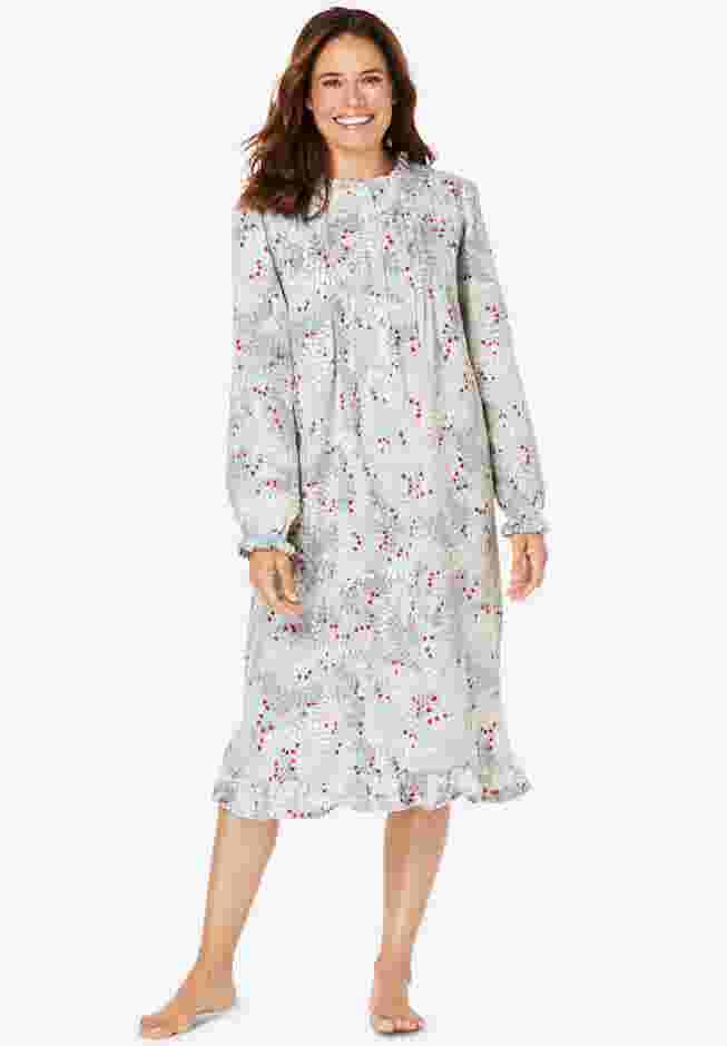 Cotton Flannel Print Short Gown  image number 0