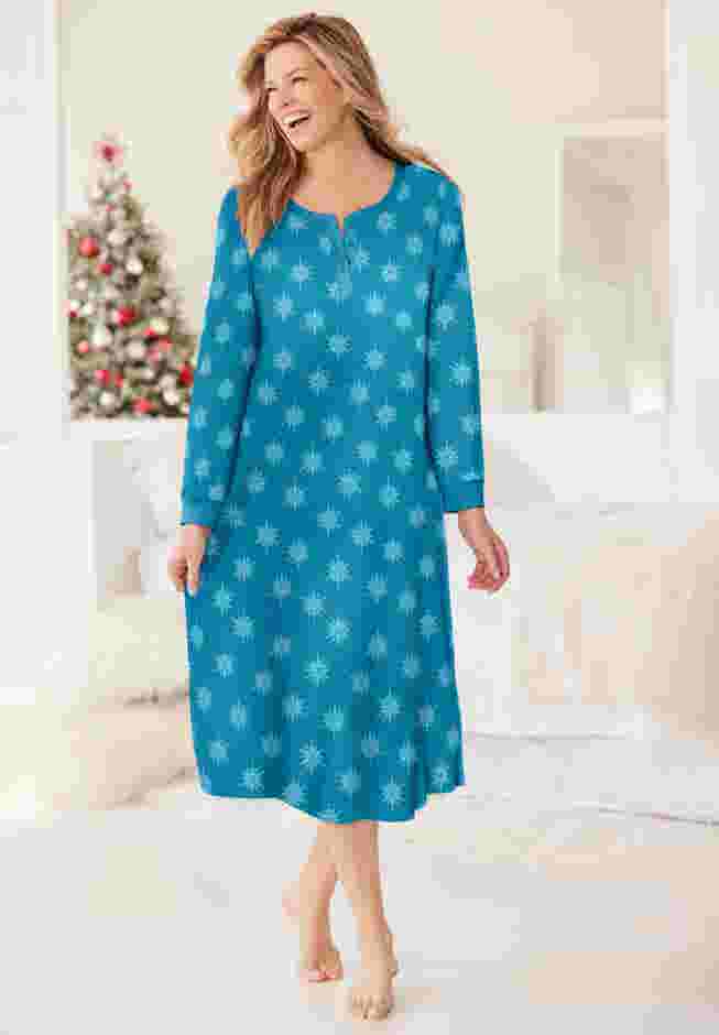 Thermal Henley Nightgown image number 6