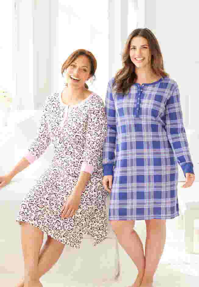 Thermal Henley Nightgown image number 5