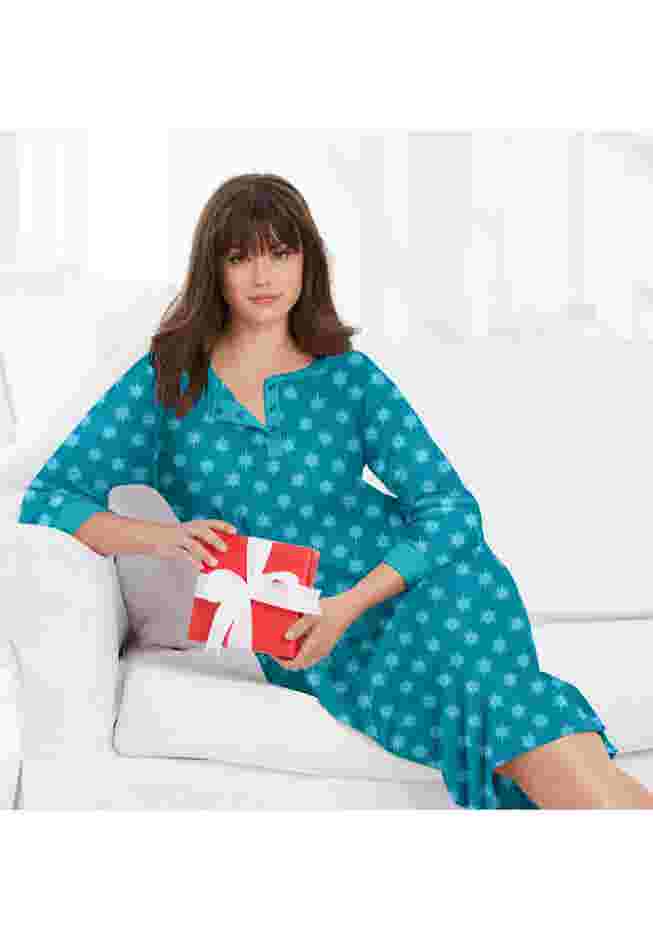 Thermal Henley Nightgown image number 7