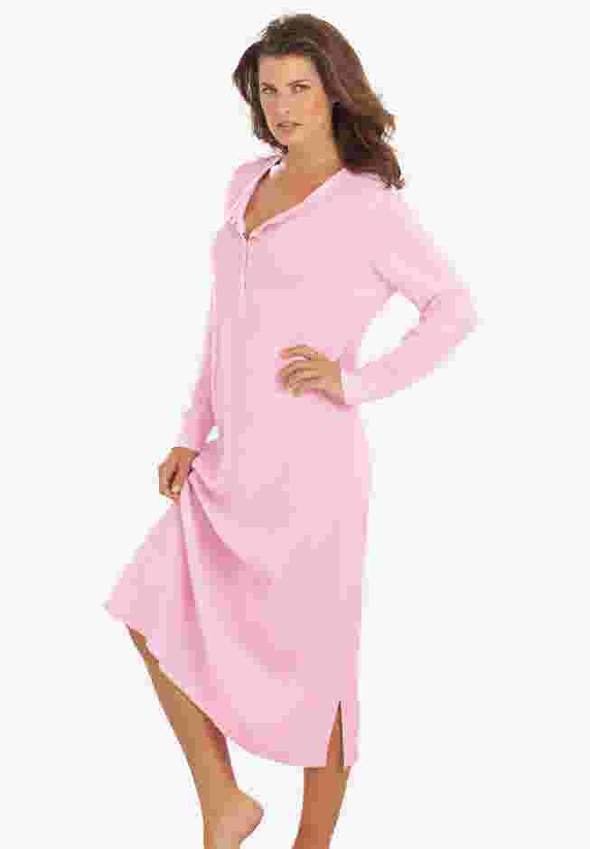 Thermal Henley Nightgown image number 0