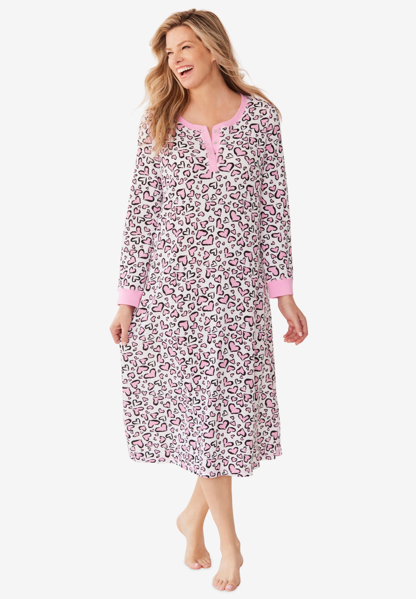 Thermal Henley Nightgown image number 0