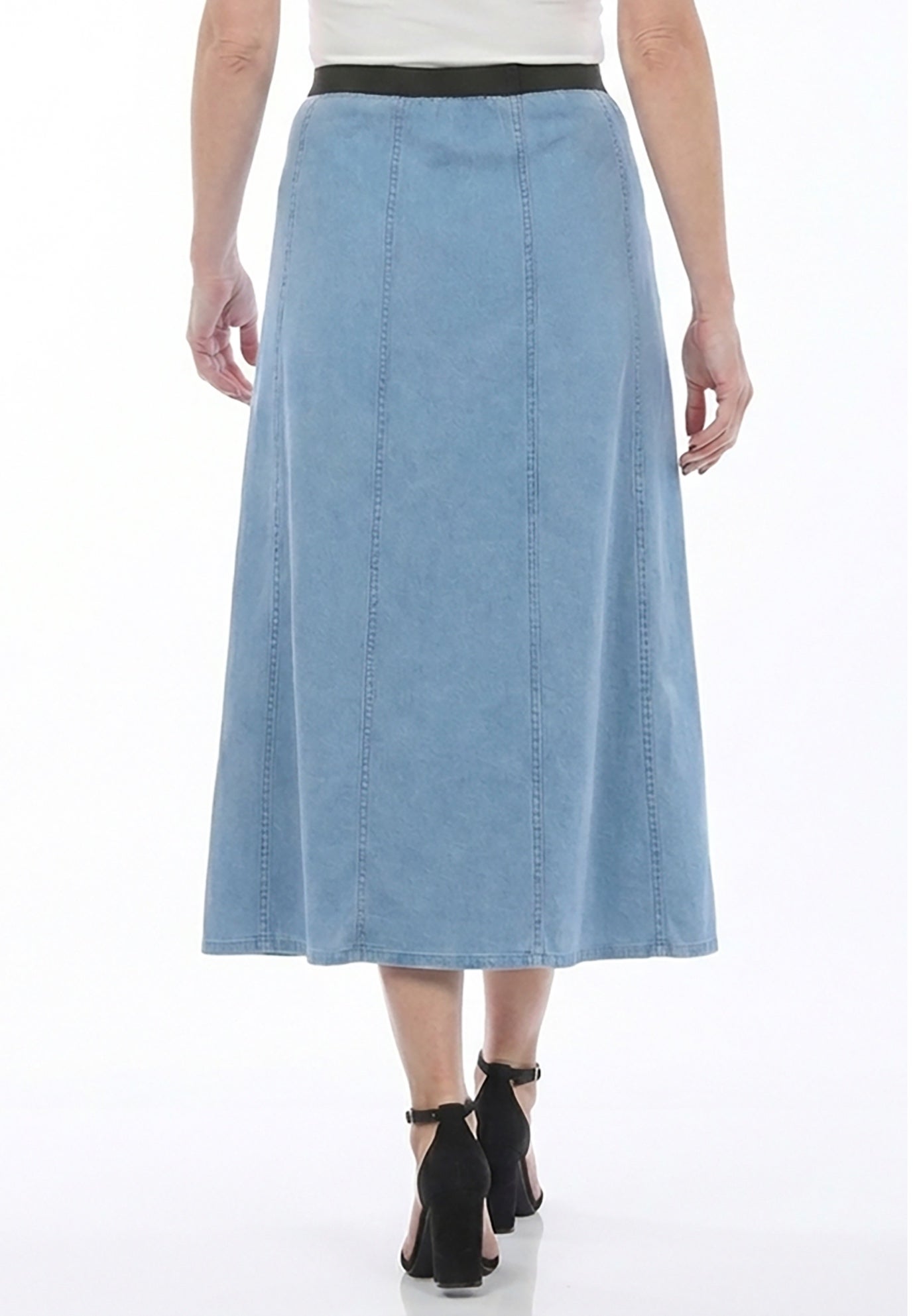 Stretch Denim Jegging Skirt image number 1