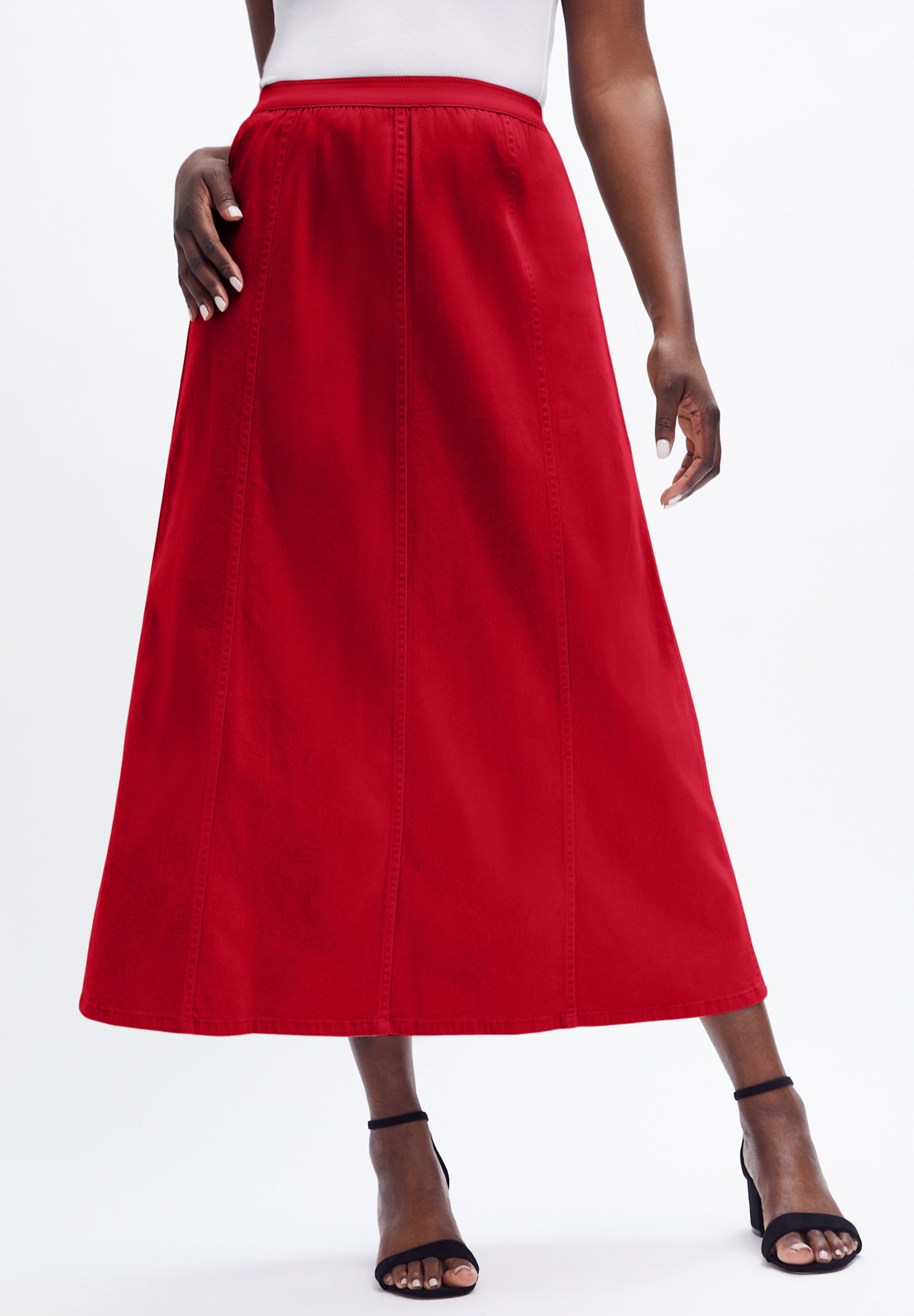 Stretch Denim Jegging Skirt image number 0