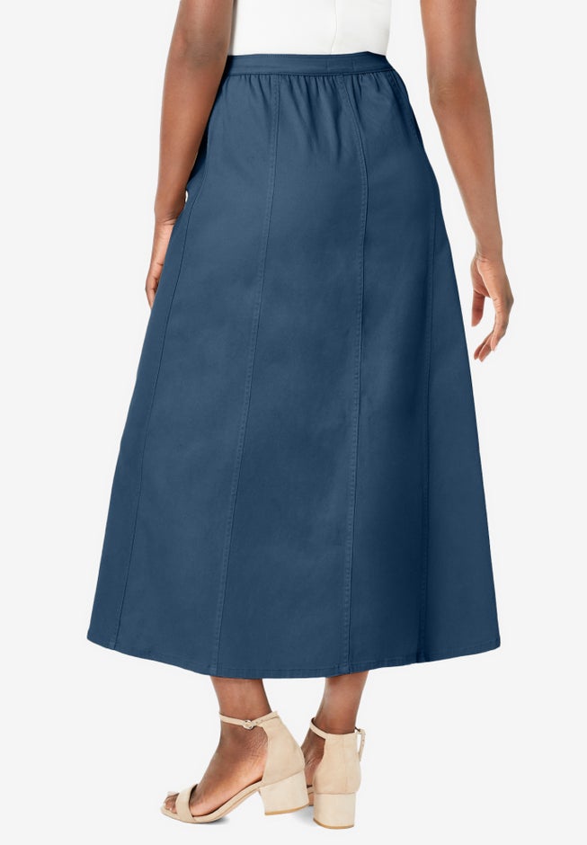 Stretch Denim Jegging Skirt image number 2
