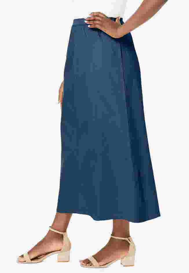 Stretch Denim Jegging Skirt image number 2