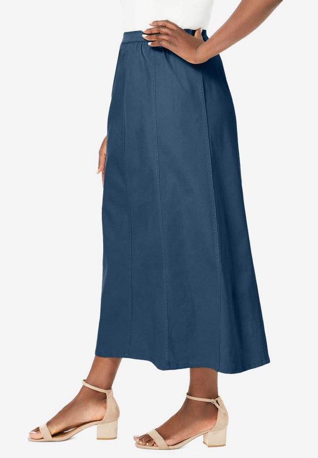 Stretch Denim Jegging Skirt image number 3