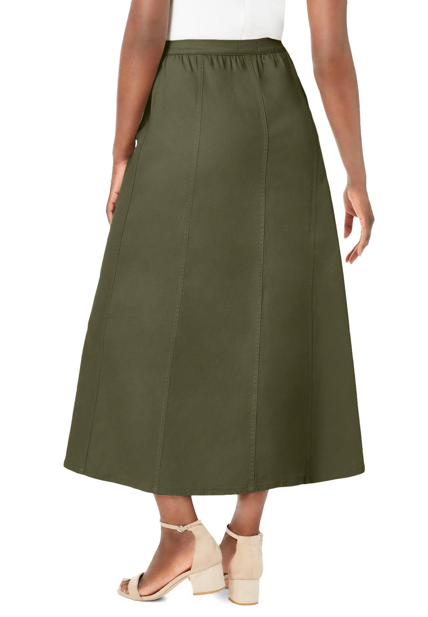 Stretch Denim Jegging Skirt image number 1