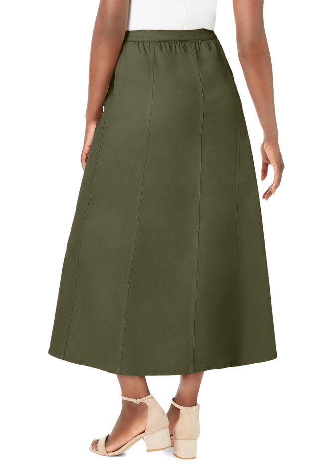 Stretch Denim Jegging Skirt image number 1