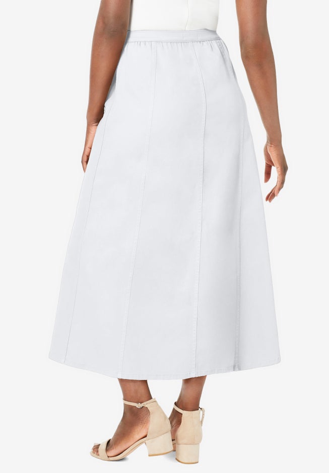 Stretch Denim Jegging Skirt image number 1