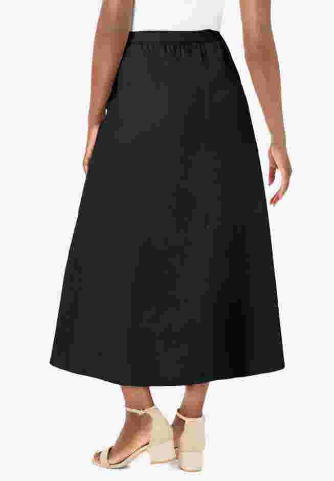Stretch Denim Jegging Skirt image number 1