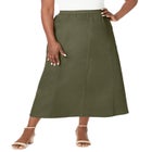 Stretch Denim Jegging Skirt image number null