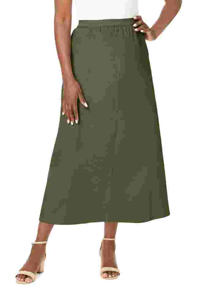 Stretch Denim Jegging Skirt image number 0