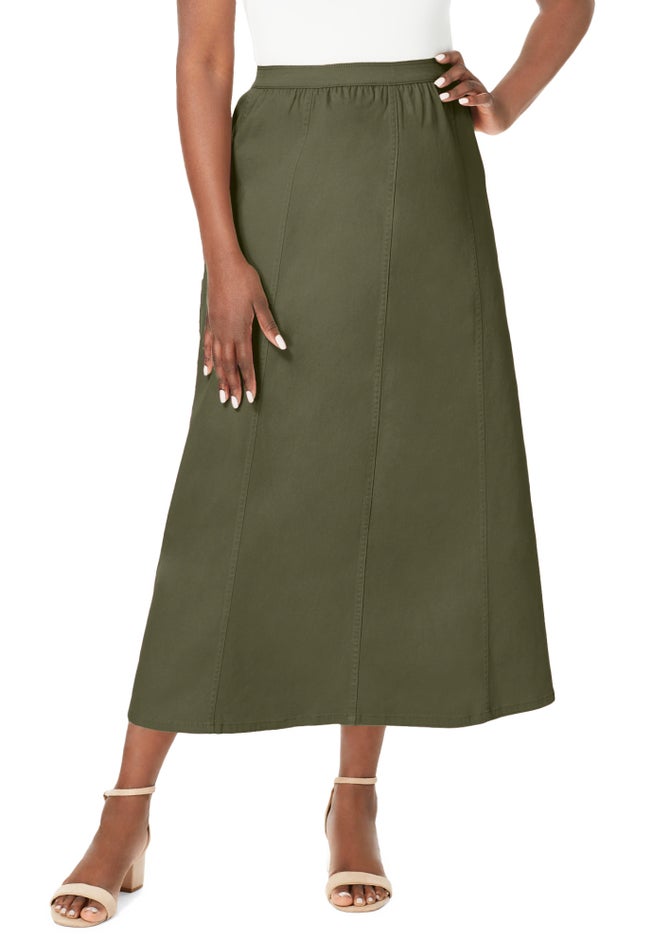 Stretch Denim Jegging Skirt image number 0