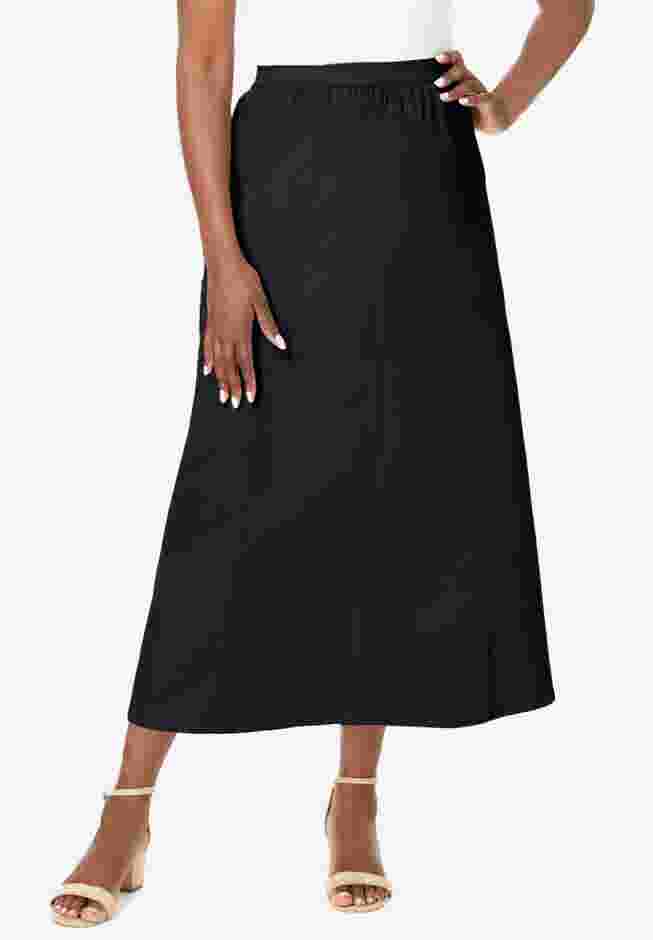 Stretch Denim Jegging Skirt image number 0