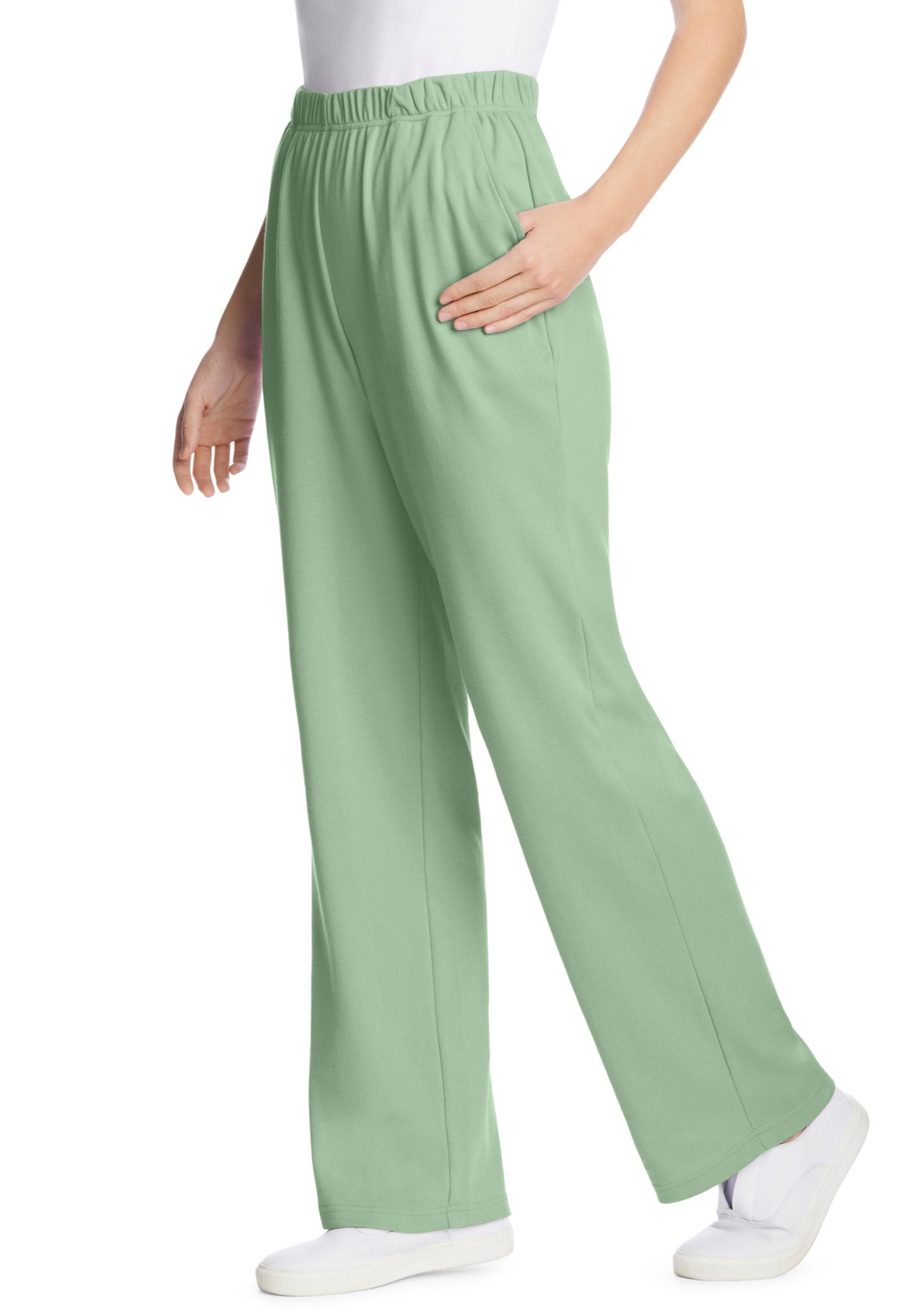 7-Day Knit Wide-Leg Pull-On Pants image number 2