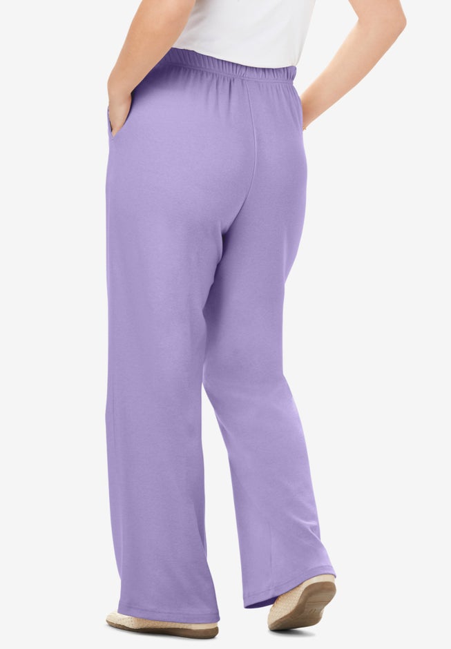 7-Day Knit Wide-Leg Pull-On Pants image number 1