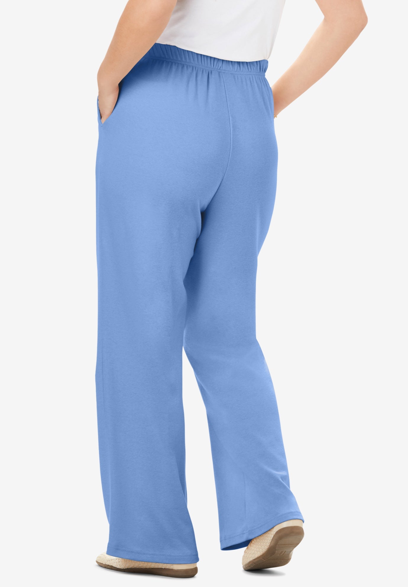 7-Day Knit Wide-Leg Pull-On Pants image number 1